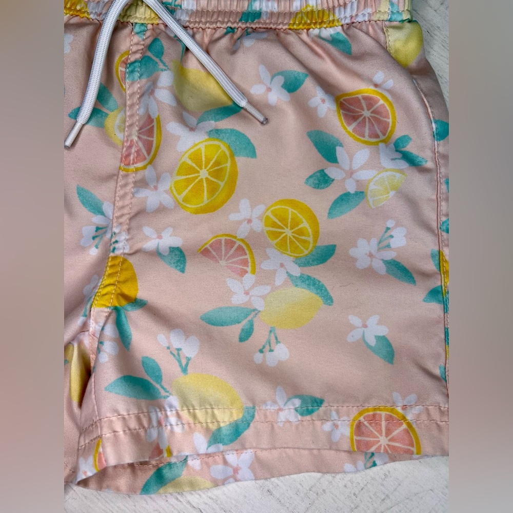 Janie and Jack Citrus Floral Swim Trunk - Picture 5 of 6